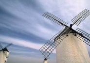 Paisaje con molinos de la Mancha