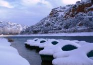 Nieve en la laguna de San Pedro
