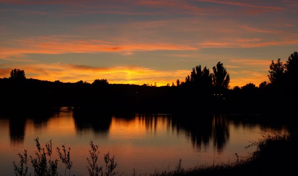 Atardecer en laguna San Pedro